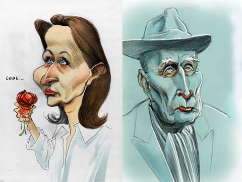 caricature Mitterrand Ségolène Royal