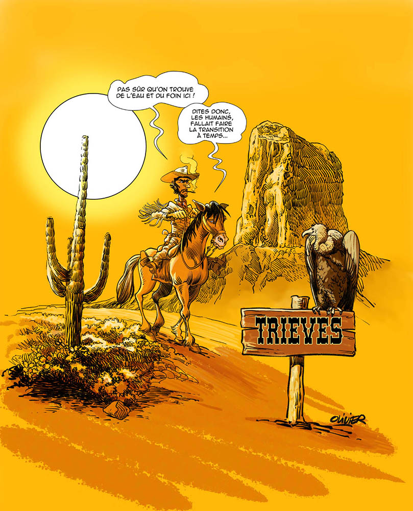 dessin réchauffement climatique western